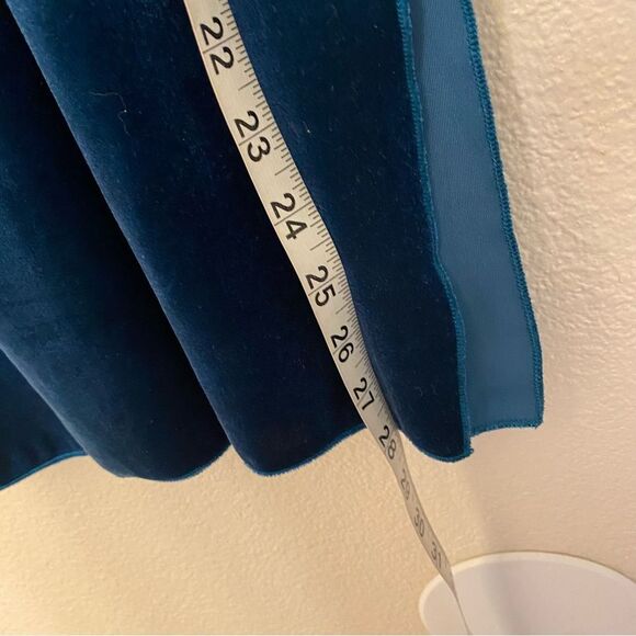 The Line up solo dance costume 2 piece velvet teal rhinestone Austere skirt MA - Picture 10 of 13